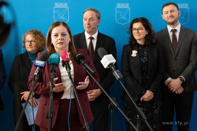 Sopot. Konferencja prasowa samorządowców zrzeszonych...