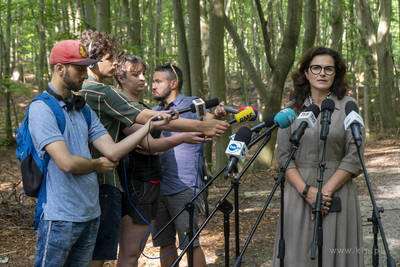 Sopot, okolice Sanatorium Leśnik. Konferencja prasowa...