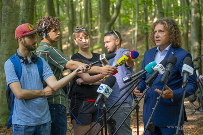 Sopot, okolice Sanatorium Leśnik. Konferencja prasowa...