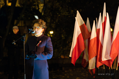 Święto Niepodległości w Sopocie.  Nz.  Złożenie...