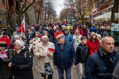Sopot. Święto Niepodległości. Parada rowerzystów,...