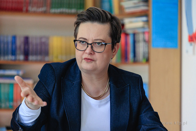 Sopot.  Spotkanie z Katarzyną Lubnauer w Szkole Podstawowej...