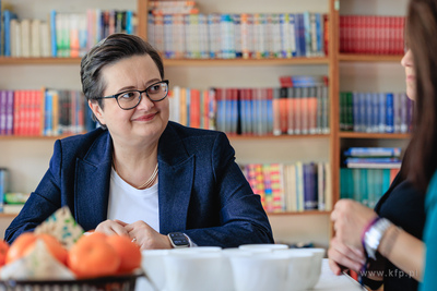 Sopot.  Spotkanie z Katarzyną Lubnauer w Szkole Podstawowej...