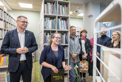 Uroczystość otwarcia po remoncie biblioteki Kamionka...