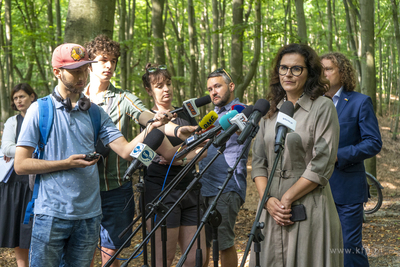 Sopot, okolice Sanatorium Leśnik. Konferencja prasowa...