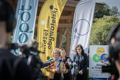 Wspólna konferencja prasowa prezydentek Gdańska,...
