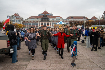 Sopot. Święto Niepodległości. Parada rowerzystów,...