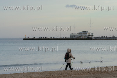 Plaża w Sopocie. 12.02.2022 / fot. Anna Rezulak /...