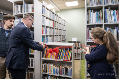 Uroczystość otwarcia po remoncie biblioteki Kamionka...