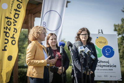 Wspólna konferencja prasowa prezydentek Gdańska,...