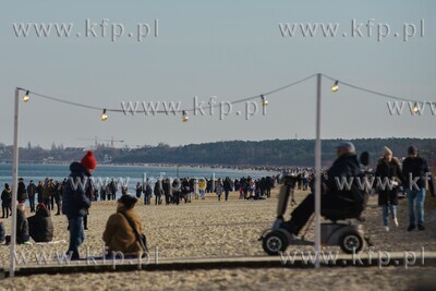 Plaża w Sopocie.13.02.2022 / fot. Anna Rezulak / KFP