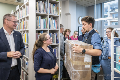 Uroczystość otwarcia po remoncie biblioteki Kamionka...